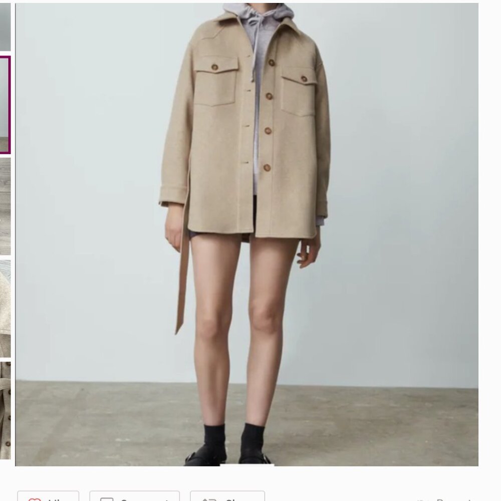 Zara BELTED OVERSHIRT